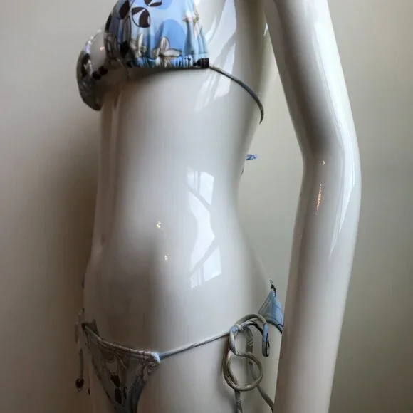 Billabong surf blue sky printed bikini top set - Picture 6 of 9